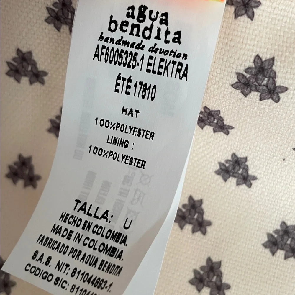 Agua Bendita Elektra Ete Floppy Hat, NWT